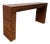 Three Drawers Fluted Wood Console Table with Crimson Red Glass Top, 1970s For Sale
