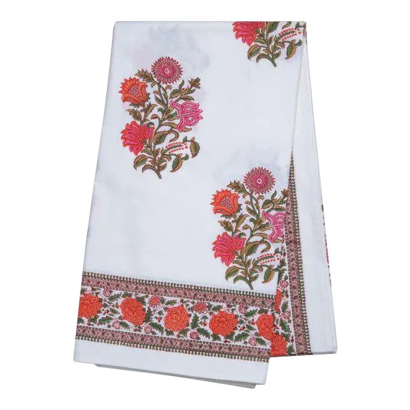 Sanya 12-Seat Pink & Orange Tablecloth For Sale