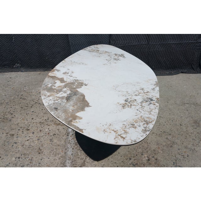 Lerin Ceramic Faux Marble Modern Contemporary Coffee Table 57" For Sale - Image 15 of 16