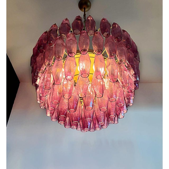 Amethyst Murano Glass Poliedri Candelier, 1990s For Sale - Image 16 of 18