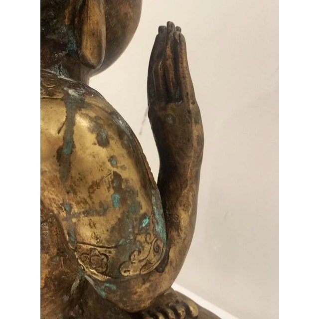 Metal Mid 19th Century Bronze Hindu Buddha For Sale - Image 7 of 13