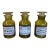 Set of 3 Vintage Olive Green Toned Glass Apothecary Bottles With Glass Stoppers and Pharmacy Labels. For Sale
