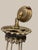 Late 20th Century Maitland-Smith Four Light Bouillotte Chandelier, Large Hand Made Silk Shade, Unique Architectural Design, Burnished Bronze Finish For Sale - Image 13 of 14