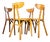Harlequin Flat Seat Whale Tail Dining Chairs, 1950s, Set of 4 For Sale