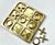 Metal Solid Brass Tic-Tac-Do Board with Brass X's and O's For Sale - Image 7 of 9