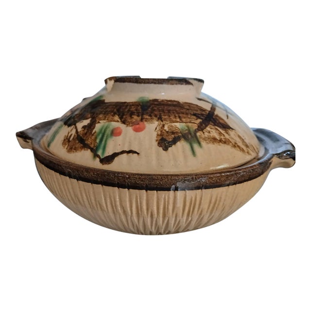 Vintage Japanese Lidded Bowls With Spoons For Sale