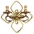Hand Forged and Gilded Iron Four-leaf Clover Sconce by Pier Luigi Colli, 1950s For Sale