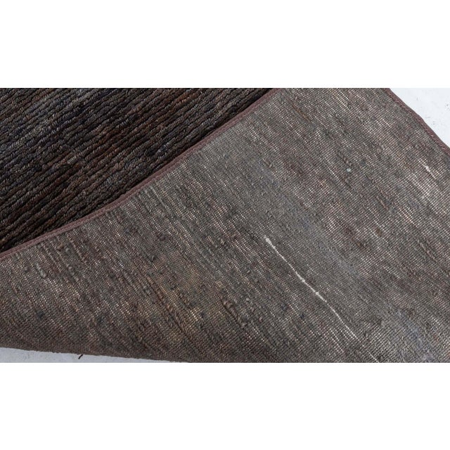 Charcoal Modern Hand-Knotted Hemp Runner by Doris Leslie Blau For Sale - Image 8 of 8