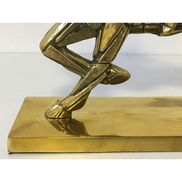 Italian Postmodern Bronze Sculpture of Horse and Rider, 1980 For Sale - Image 11 of 18