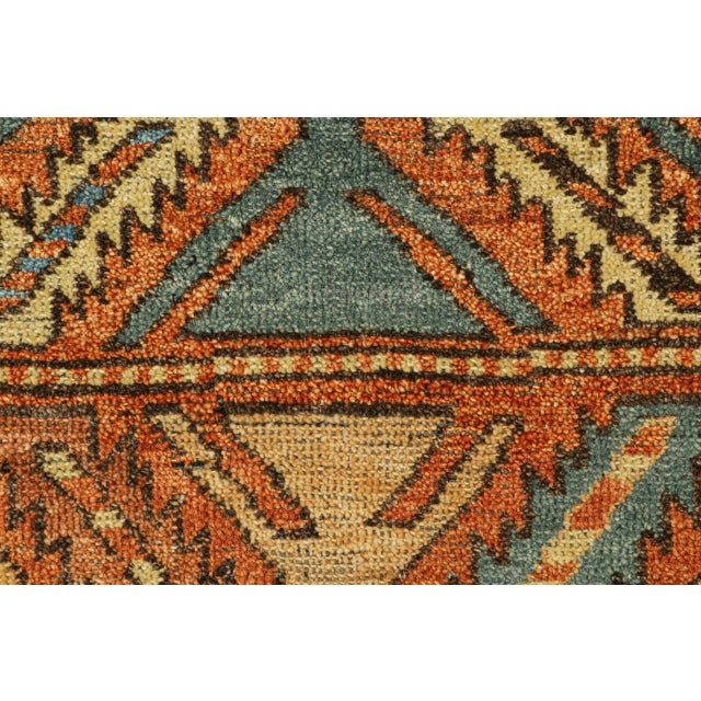 Traditional Rug & Kilim's Custom Oriental Rug with Rust and Slate Tribal Medallion For Sale - Image 3 of 3