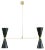 Mid-Century French Black Diabolo Double Cone Pendant, 1950s For Sale