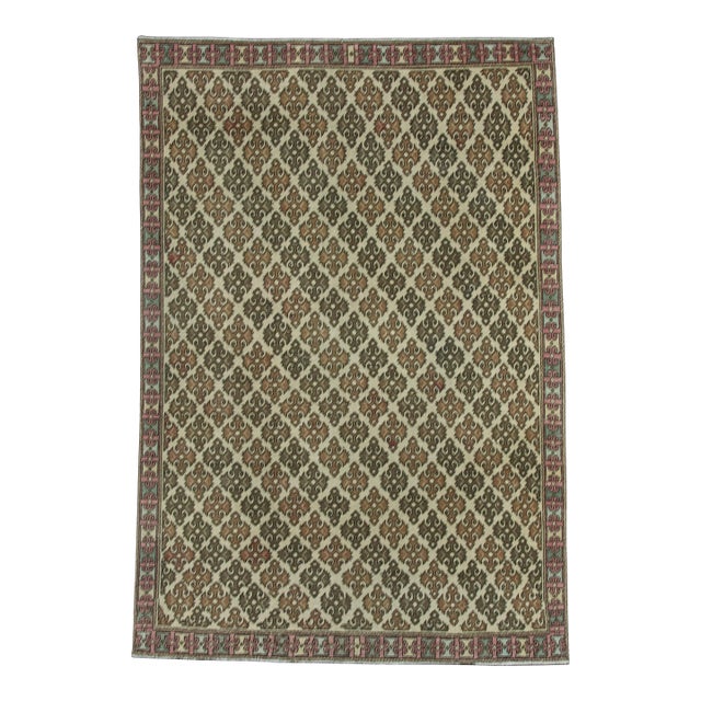 Turkish Vintage Rug 4'4" x 6'3" #20710 For Sale