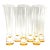 6 Veuve Clicquot Glass Champagne Orange Amber Bottom Flutes. France For Sale