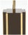 Pair of Deep Brown Laminate Table Lamps With Brass Accents, French 1970s For Sale - Image 9 of 10