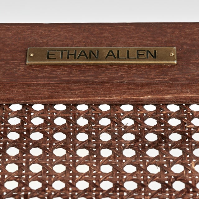 Vintage Three Tiered British Colonial Style Stand by Ethan Allen For Sale - Image 11 of 11