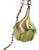 Mid Century Modern Slag Glass & Aluminum 1-Light Pendant, Ca. 1940 Swag Lotus Tulip Pendant Light Fixture For Sale - Image 4 of 10
