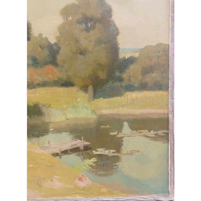 Original Impressionist Oil Painting - Woodland Scenery, Ukrainian Art 1988 120-150 For Sale - Image 13 of 17