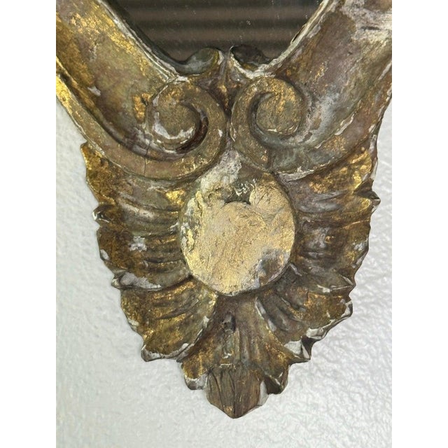 Early 19th Century Antique Italian Rococo Giltwood Wall Mirror, Early 19th Century For Sale - Image 5 of 8