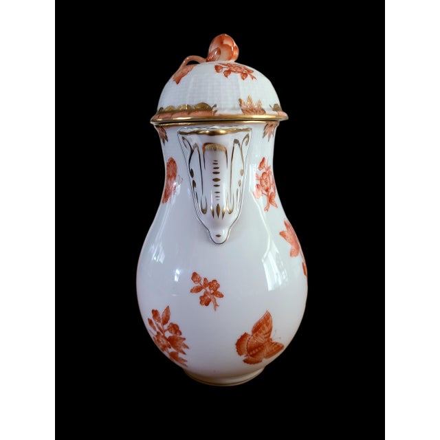 Herend Herend Fortuna Rust Vintage 1960s - 8.5" Coffee Pot - Discontinued For Sale - Image 4 of 9