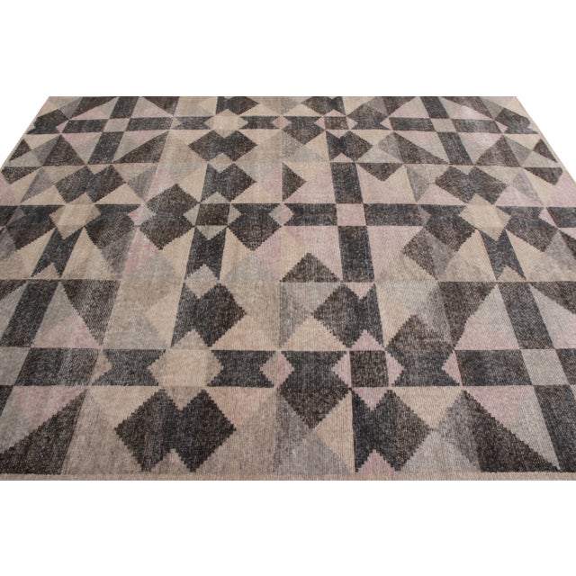 Rug & Kilim Rug & Kilim’s Prism Rug in Black and Pink, 6x9 For Sale - Image 4 of 6