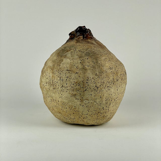 Beehive Like Organic Shaped Signed Pottery Vase, 1980 For Sale In New York - Image 6 of 13