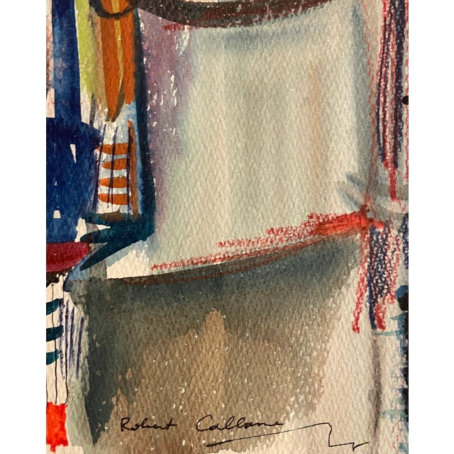 MCM painting on paper by artist Robert Brady Colborne (1931-2002). Signed lower left; with estate stamp on the back. Born...