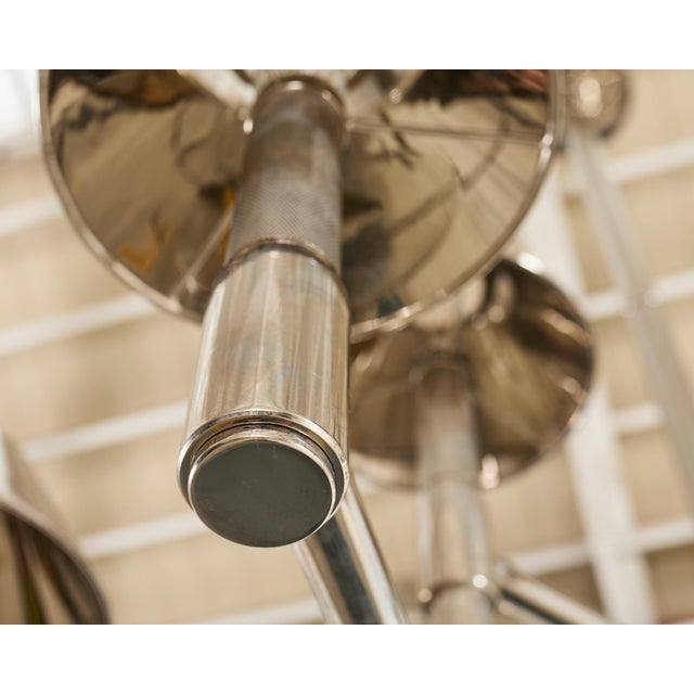 Ralph Lauren "Barrett Large Knurled Chandelier" Polished Nickel For Sale In Sacramento - Image 6 of 18