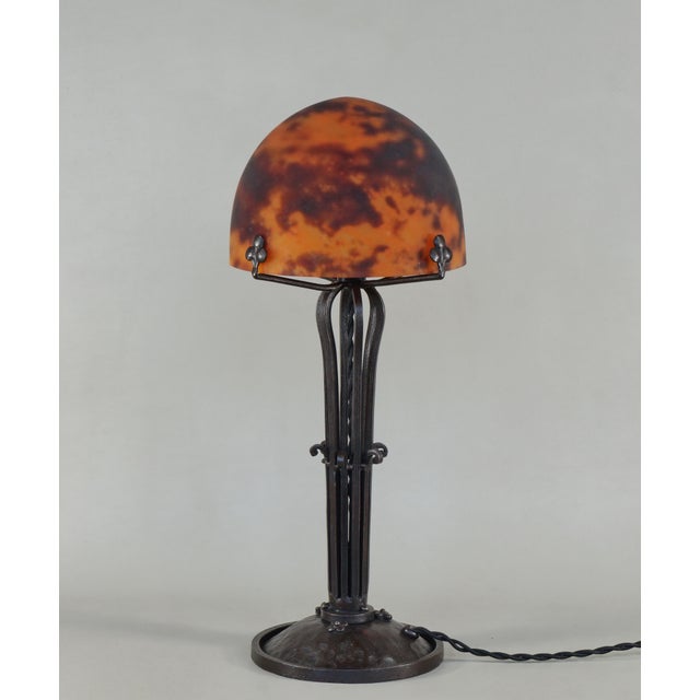 Daum French Art Deco Table Lamp by Daum Freres 1920s France For Sale - Image 4 of 13