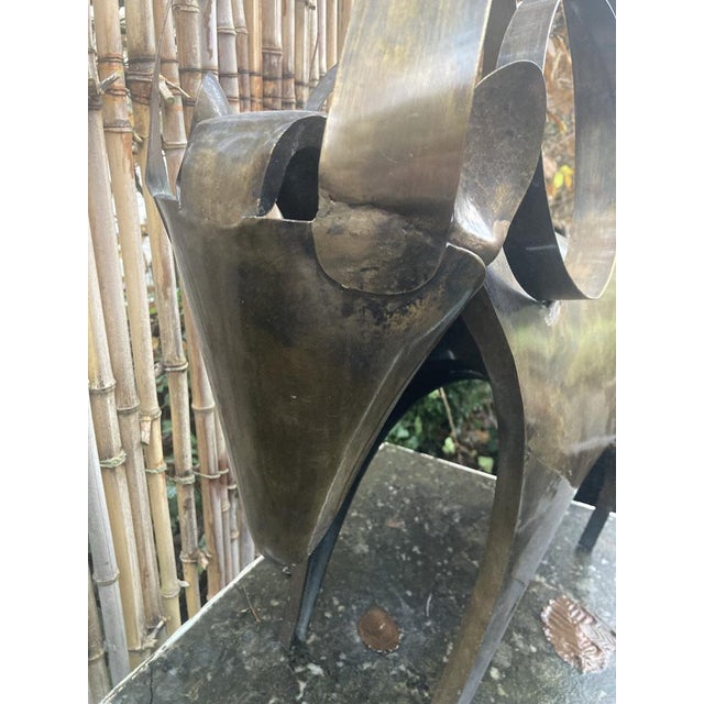 Large Handmade Ram Sculpture in Brass, 1970s For Sale - Image 18 of 18