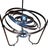 Mid-Century Modern French Astrolabe-Inspired Iron and Glass Accent Table For Sale - Image 3 of 6