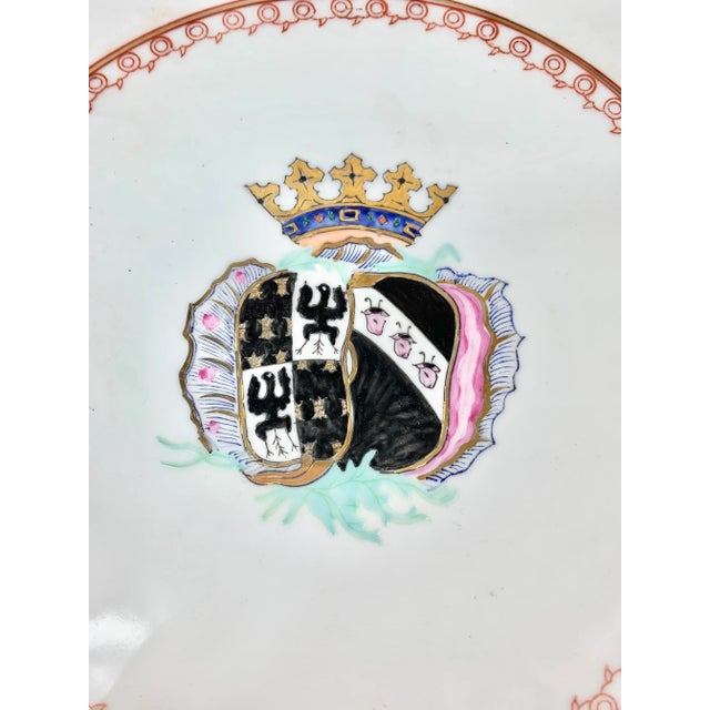 Limoges, France Antique Serving Bowl With Shield Design For Sale - Image 4 of 11