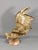 Large French Brass Cockerel Rooster An impressive large French brass cockerel stands in a fighting pose with its wings...