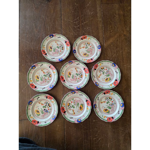 Ceramic Eight Early 19th Century Mason's Persiana Pattern Bread Plates For Sale - Image 7 of 9