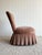 Mid 20th Century Vintage Blush Velvet Slipper Chair With Pleated Skirt For Sale - Image 5 of 12