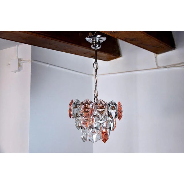 Glass German Chandelier by Kinkeldey, 1970s For Sale - Image 7 of 7