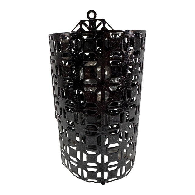 1950s Mid Century Modern Pierced Metal Wall Sconces Light For Sale