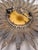 Metal Large Spanish Crown Sunburst Fixture in Gilt Metal Curve Glass, 1950 For Sale - Image 7 of 8