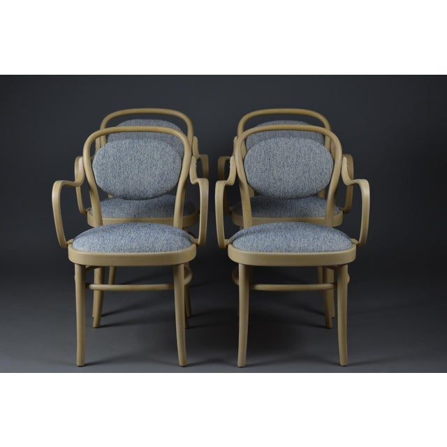 Midcentury Modern Dining Bentwood Chairs from Gemla Möbler, 1970s, Set of 4 For Sale - Image 17 of 17