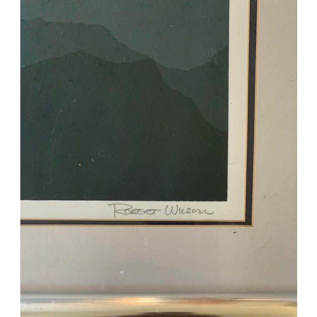 1970’s Original Landscape Serigraph “Blue Bay” by Robert Wilson For Sale - Image 4 of 8