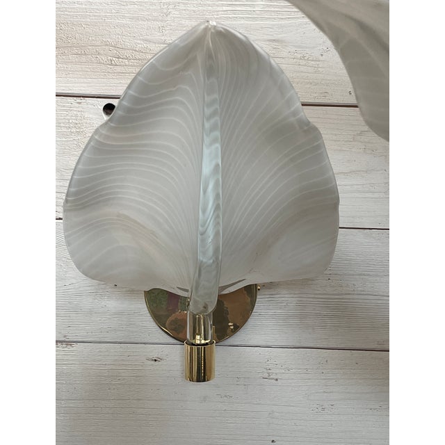 Murano Glass and Brass Wall Lamps, 1970s, Set of 3 For Sale - Image 10 of 18