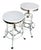 Pr. Of Vintage Restoration Hardward Adjustable White Bar Stools For Sale - Image 12 of 13