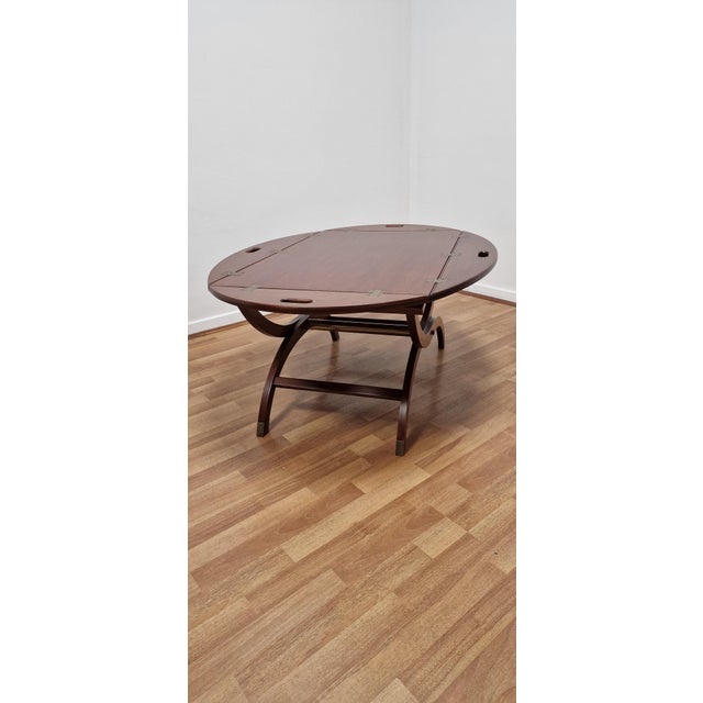 Butler Boat Table on Trestles, 1960s For Sale - Image 3 of 18