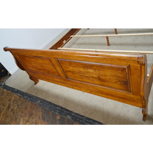 Late 20th Century Ethan Allen California King Sleigh Bed For Sale - Image 5 of 11