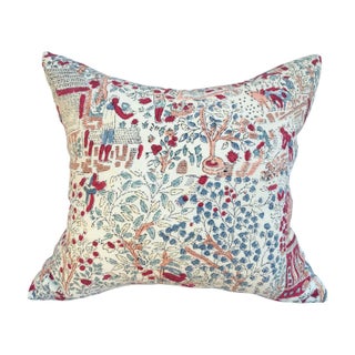 Blocked 1970s Bohemian Tree of Life Textile Pillow For Sale