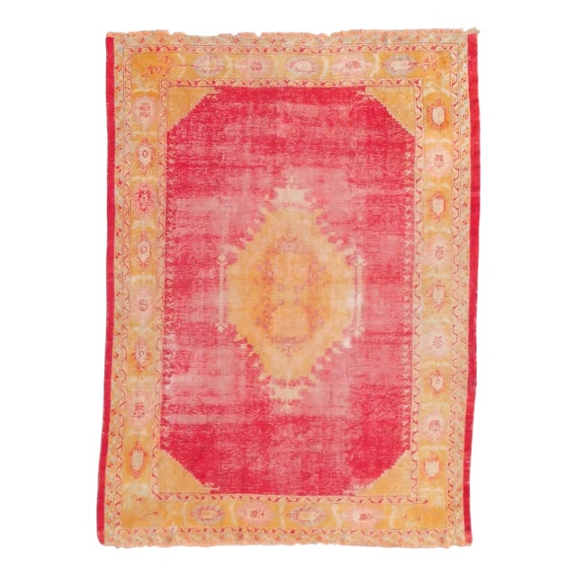 Large Antique Oushak Rug, 1910s For Sale