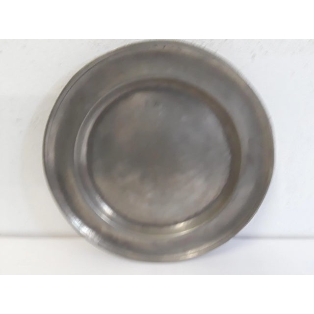 (1)Classic French country dining plate from the turn of the century. 100% pure tin. Markings at back. Total : $75each