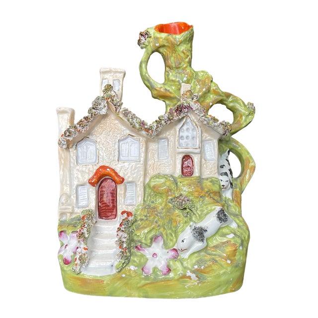 Antique English Victorian Staffordshire Painted Pastille Burner For Sale In Chicago - Image 6 of 6