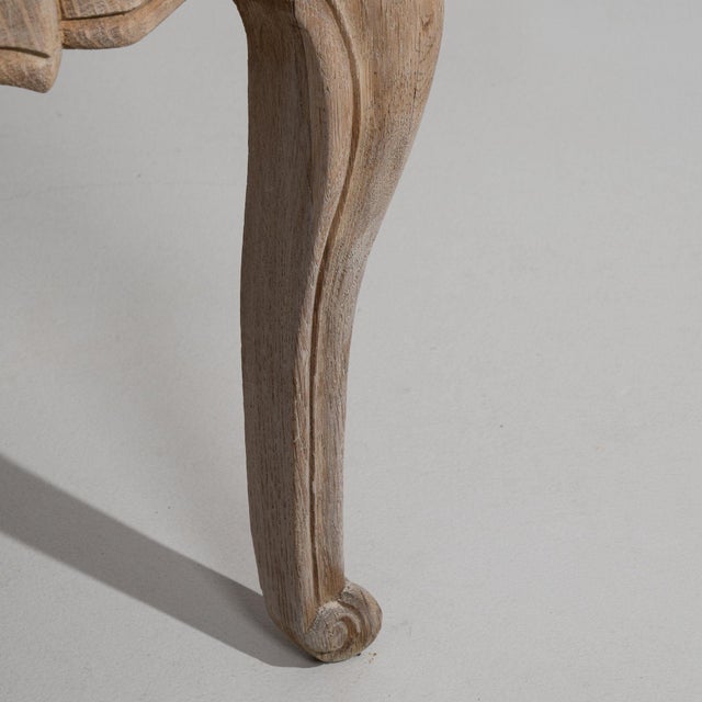 French 20th Century France Weathered Whitewash Cerused Oak Bedside Cabinet For Sale - Image 3 of 11