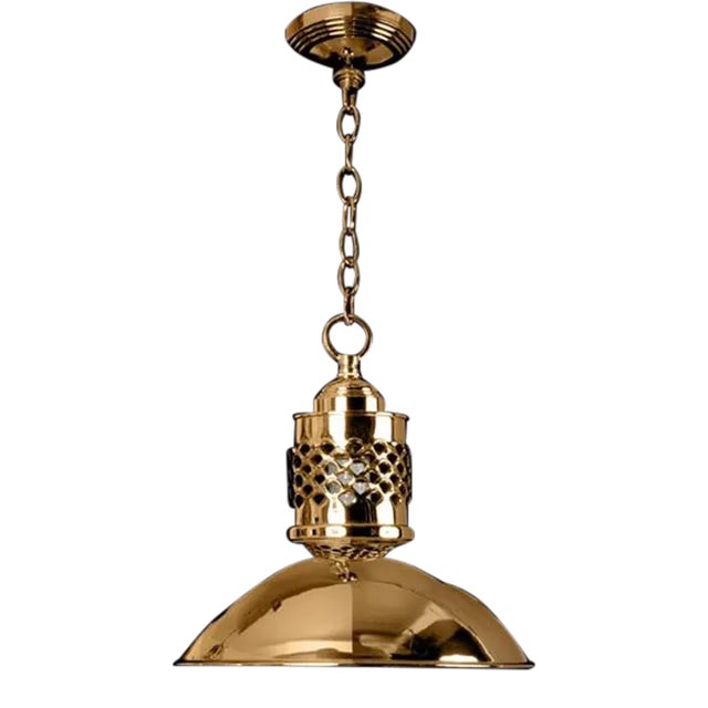 Rivoli Pendant in Gold Finish For Sale
