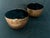 Mid 20th Century Vintage Burmese Lacquerware Nesting Cups Bowls Pair Weathered Red Patina 4" For Sale - Image 5 of 6